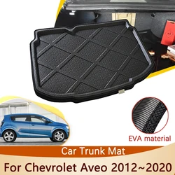 Trunk Mat For Chevrolet Aveo T300 Sonic 2012~2020 2016 Hatch Sedan Car Accessories Floor Tray Waterproof Liner Cargo Boot Carpet