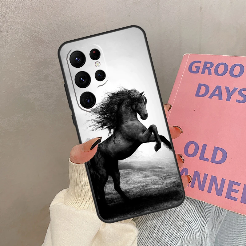 Dominante Cool Horse Case Voor Samsung Galaxy S25 Ultra S20 S21 S22 S23 S24 Ultra S9 S10 Plus S25 FE Cover Coque