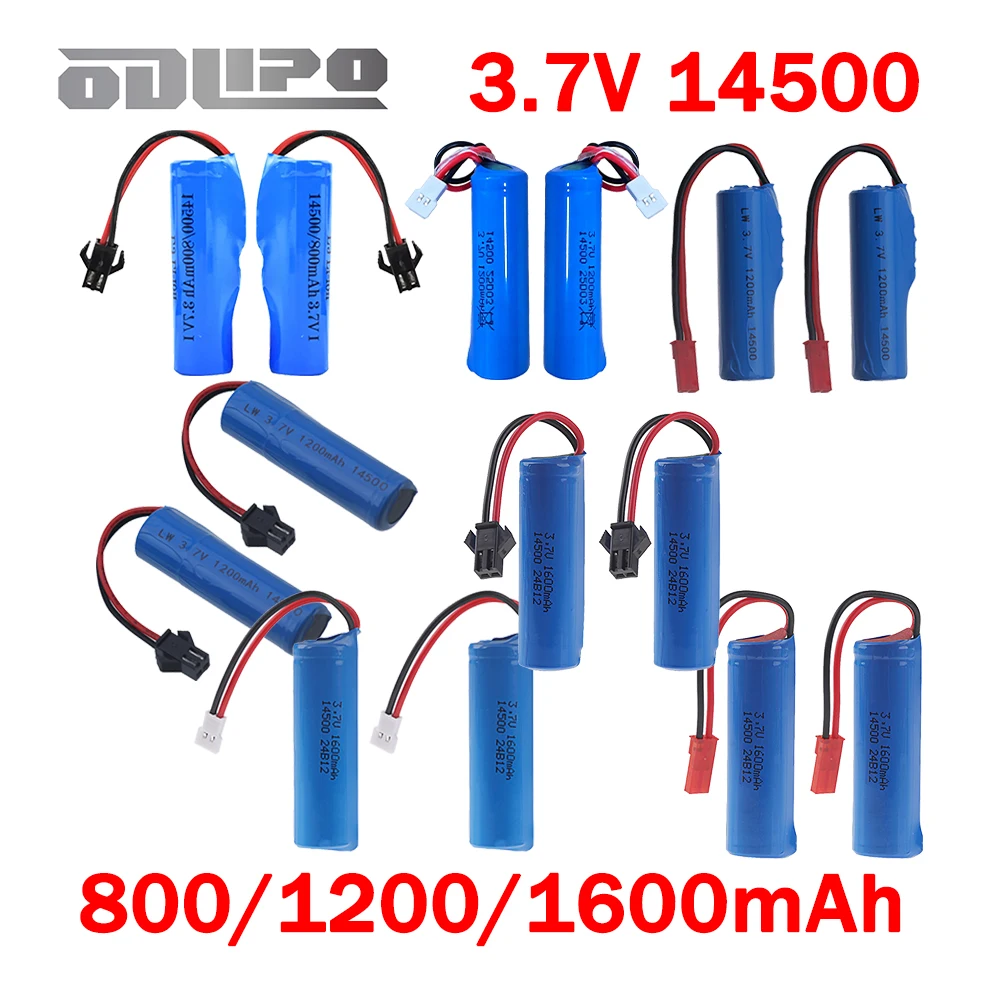 3.7V Battery For SG204PRO 2.4G High-Speed Drift For DK087 1:16/1:20 Off-road RC Climbing Vehicle 800/1200/1600mAh 3.7V Battery