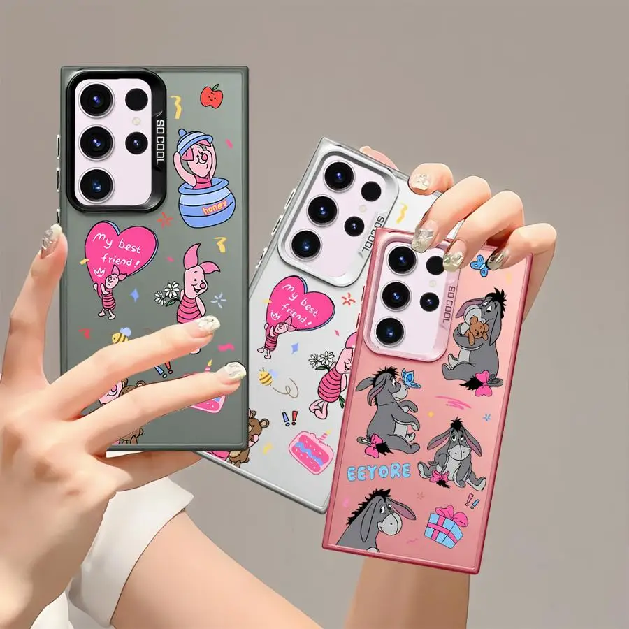 Disney Piglet Eeyore Phone Case for Samsung Galaxy S24Ultra S23 FE Note 20 Ultra S21 S20 S22 Plus S20fe S23Ultra 5G funda Cases