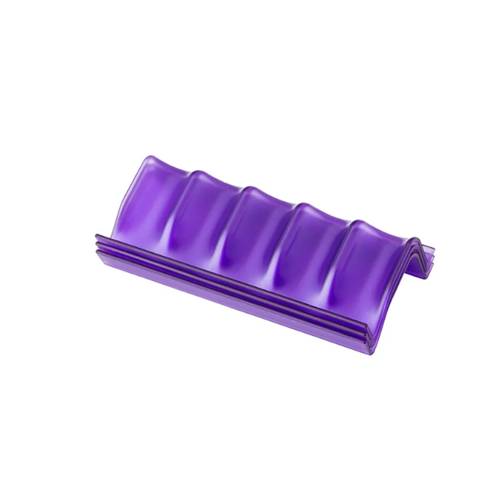 

1 pc 5 Slots Essential Oil Bottle Storage Rack Purple Foldable Plastic Organizer For Drawer Desktop Tabletop Nightstand