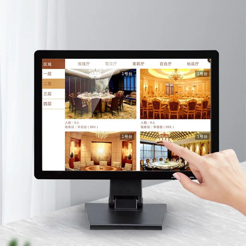 19-Zoll-Touchscreen-Display (11,6/15/15,6/17/19/21,5 Zoll) Hängende Wand- oder Desktop-Touchscreen-Display, Touchscreen-Terminal