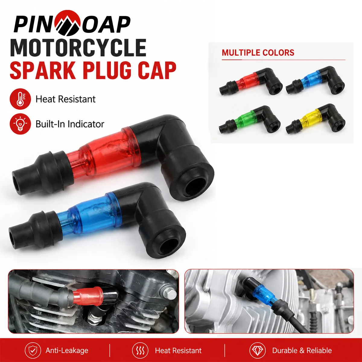 PINMOAP 1/2PCS Performance Motorcycle Spark Plug Ignition Replacement For Dirt Bike Scooter Durable Motor Starting Tuneup