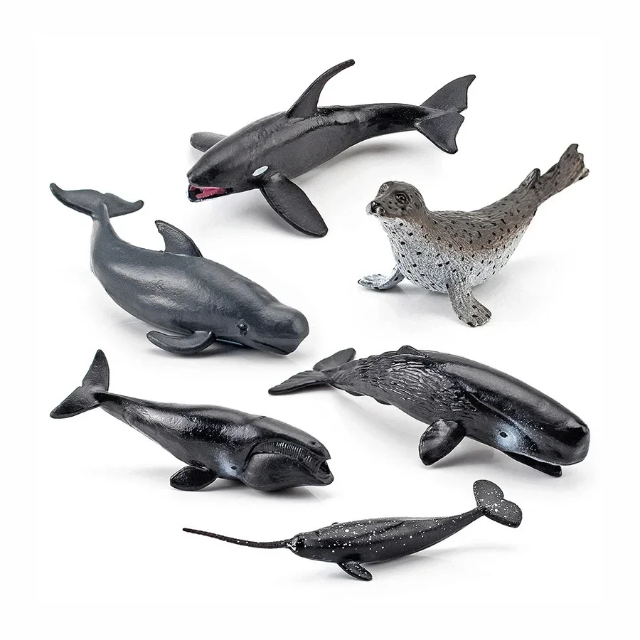 Marine Animals Farm Toy Horses Bulls Dogs Cats Fish Shark Whale Penguin Turtle Animal crossing Toys Set Action Figure Kids Gifts