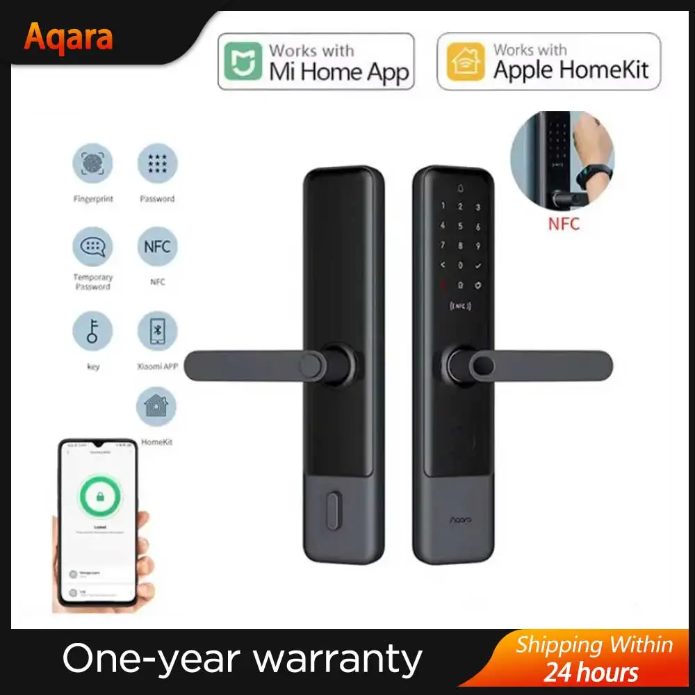 NIEUWE Aqara N200 N100 Smart Deurslot Vingerafdruk Sloten Voor Bluetooth Wachtwoord NFC Unlock Mi Home Apple HomeKit Smart Home