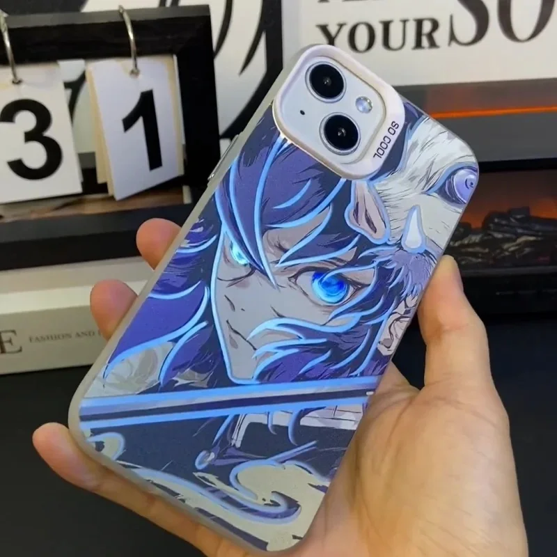 

Cute Animation Demon Slayers Hashibira Inosuke Phone Case for iPhone 16 15 14 13 12 11 17 Pro Max Plus Wild Boar Boy Back Cover﻿