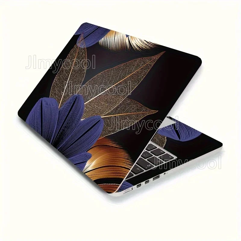 2 Pack Dark Leaf Pattern Laptop Stickers for 15.35 X 10.6 Laptop  PVC Protective Stickers