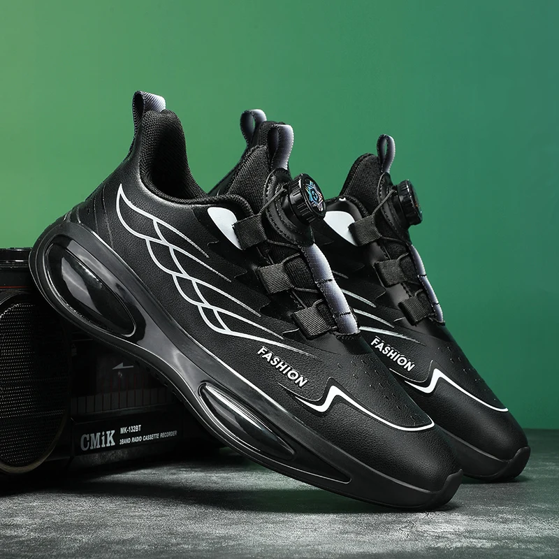 

Осенняя спортивная обувь с кожаным верхом, студенческая модная спортивная обувь, мужская простая стильная удобная дышащая повседневная спортивная обувь для папы