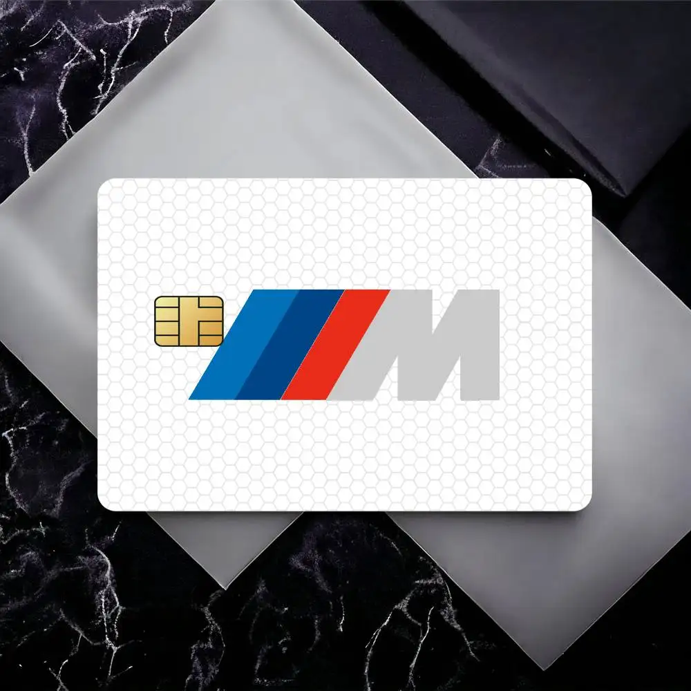 BMW مفتاح بطاقة سيارة متعاطي المخدرات ملصق مقاوم للماء فيلم الجلد غطاء بطاقة الائتمان ملصقات 4 قطعة الخصم الجبهة الديكور البنك حافلة تمرير