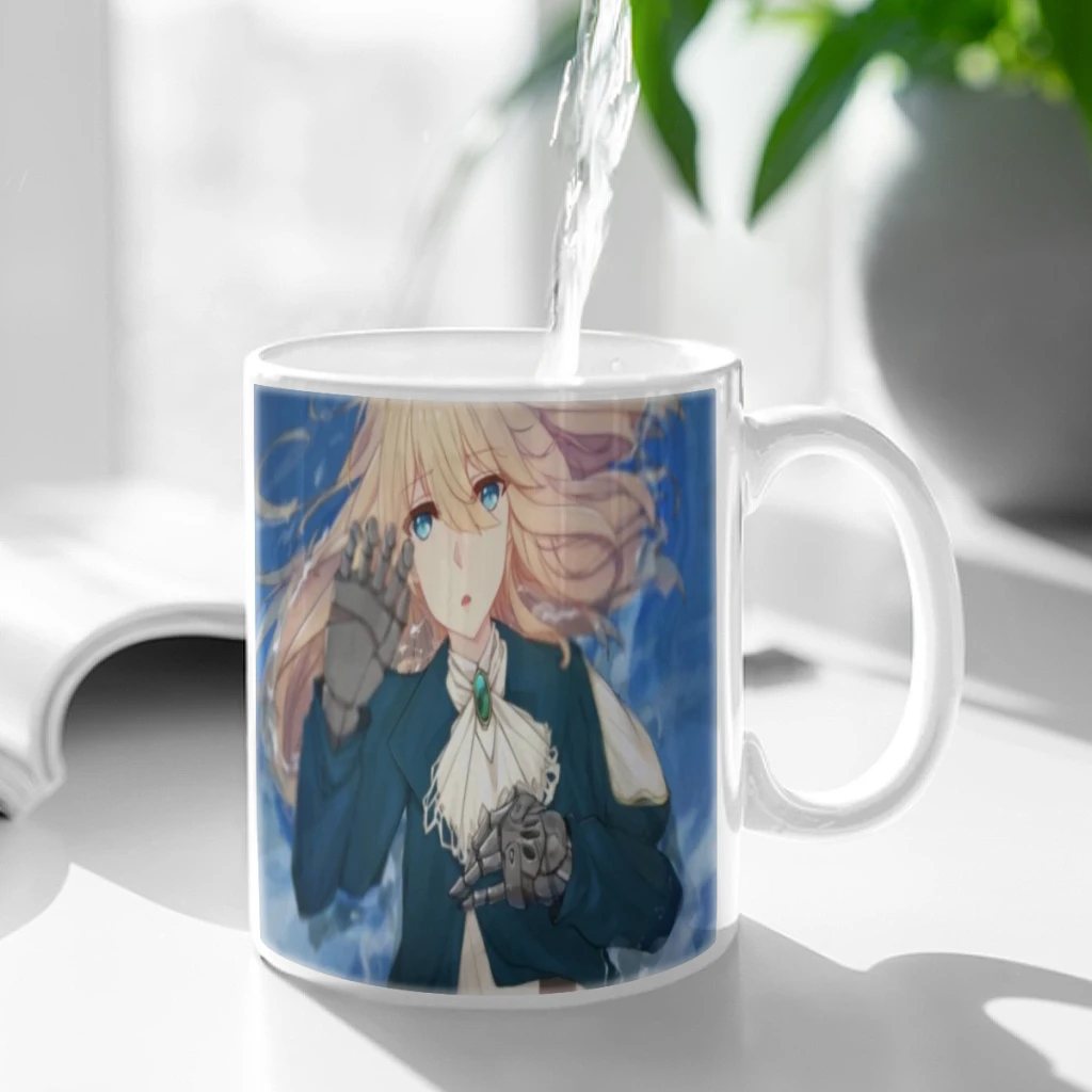 

Hot Anime Violet Evergarden Ceramic Cup Coffee Oatmeal Breakfast Cup Creative Personality Mug