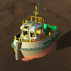 1/18 60CM Damen1004 Tugboat Model Kit RC Ship Model Assembly Simulation Ship DIY Hand-made Remote Control Ship Model Gift