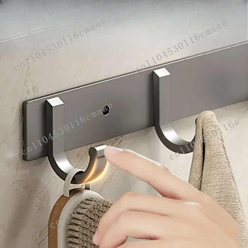 

NEW 4/5/6 Hook Aluminum Wall Mounted Clothes Hook Suitable for Towels Bath Towels Jacket Clothes Home Bathroom Accessories