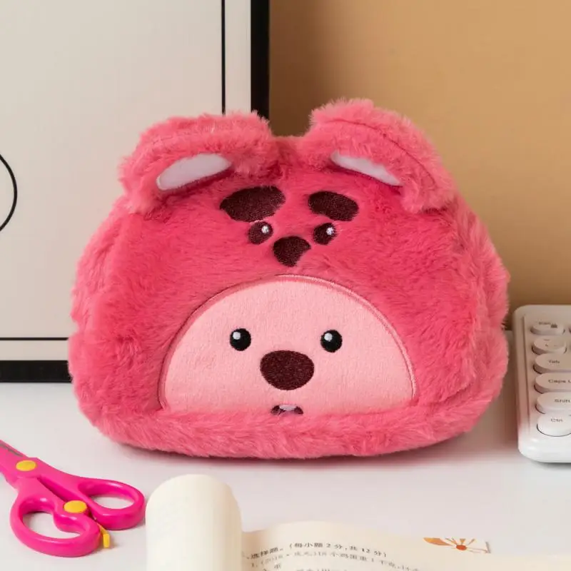 Loopy Plush Bag Kawaii Cross Dressing Beaver Pen Bag Cute Cartoon Storage Bag Portable High-Capacity Makeup Bag Exquisite Gifts