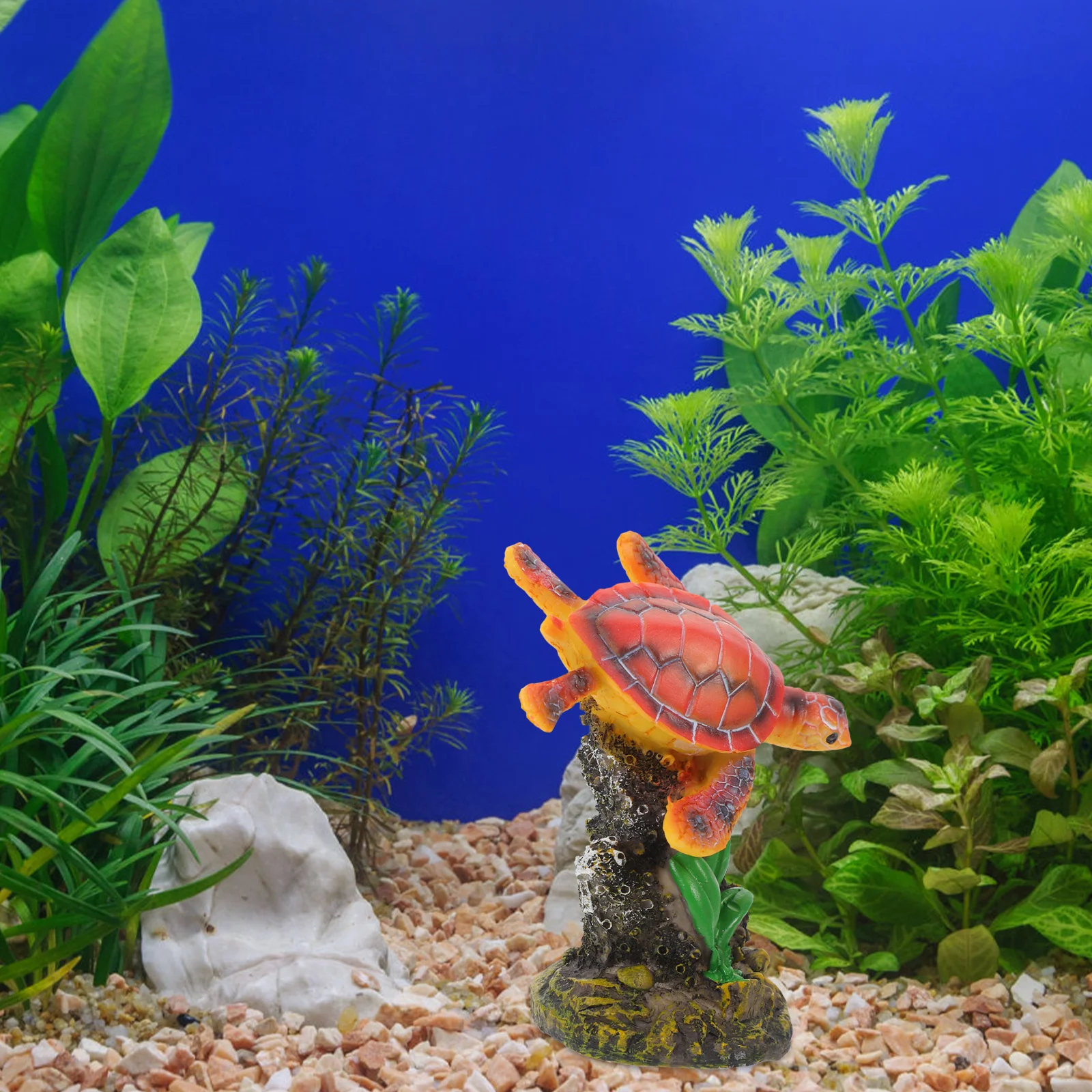 

PVC Small Sea Turtle Lifelike Marine Animal Durable Fish Tank Decor Creative Aquarium Ornament Underwater Adornment