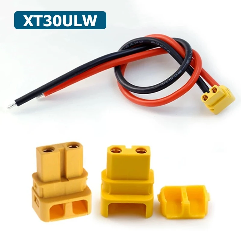 

XT30U 90 Degree Welding cable XT30ULW Female Connector Large current docking plug For RC Model Controller Charger parts