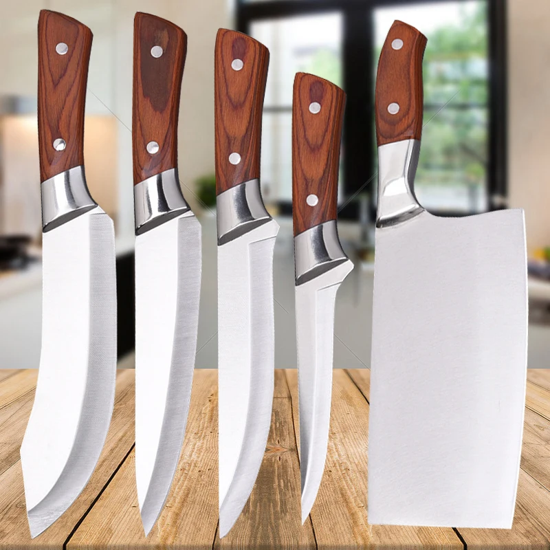 

1-5pcs Stainless Steel Boning Knife Household Meat Cleaver Kitchen Knives Vegetable and Fruit Slicing Knife Cooking Tool