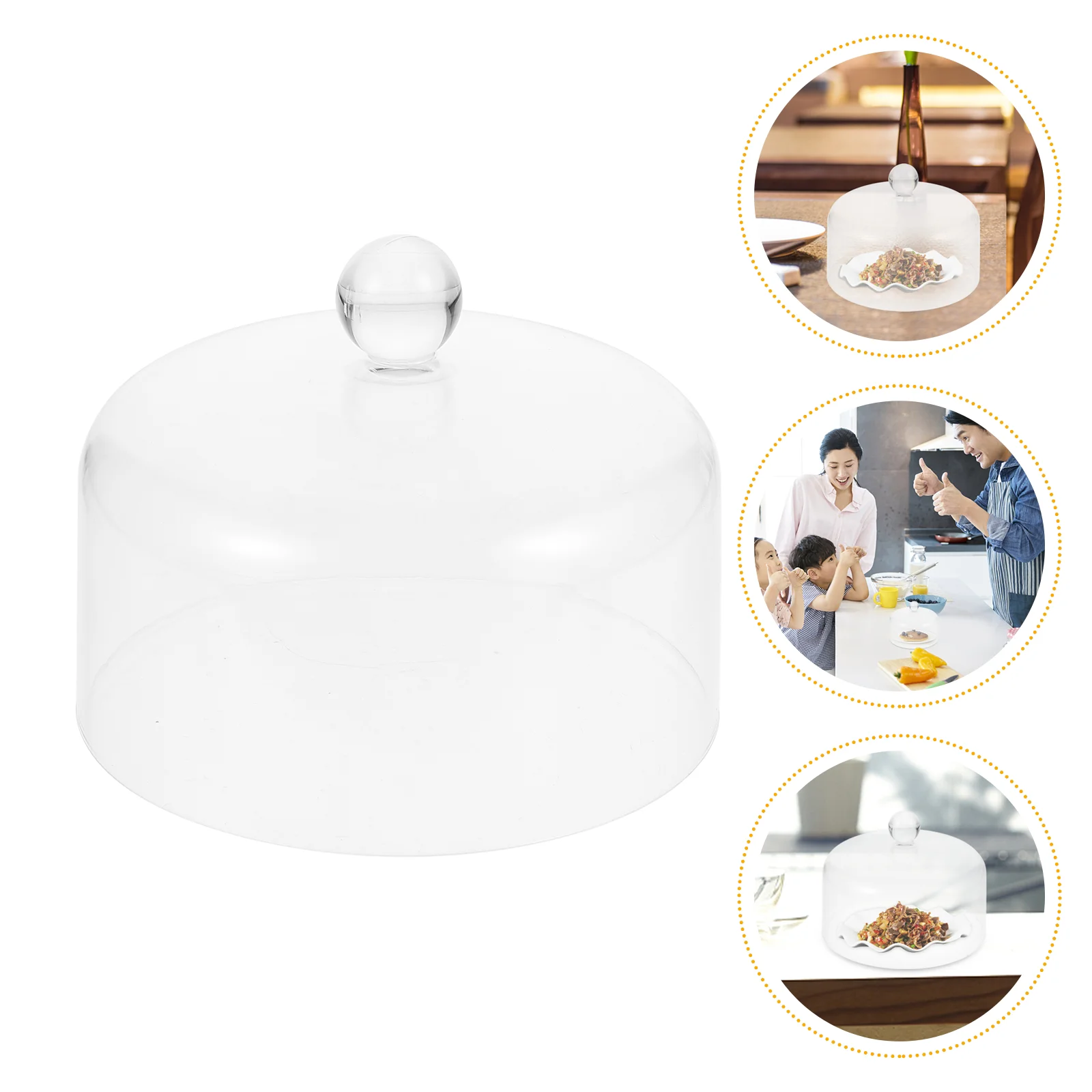 Cake Cover Food Plate Lid Display Platter Wedding Dome Dessert Acrylic Transparent