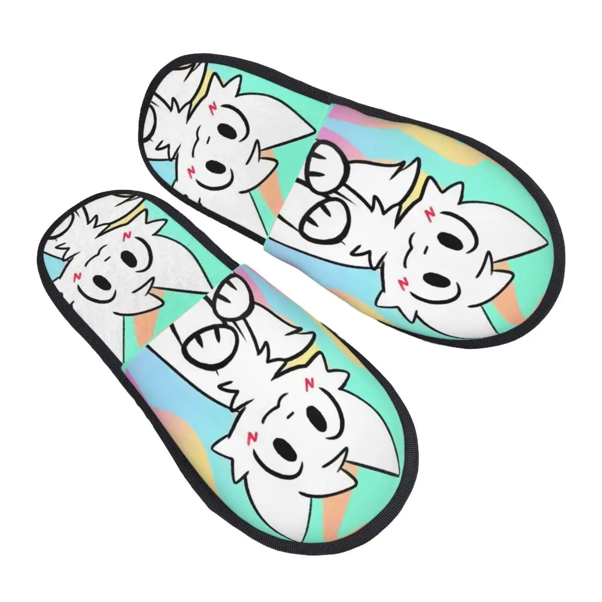 Boykisser سخيفة القط شبشب شتوي غرفة المعيشة لطيف فروي دافئ المنزلية نِعال من الفراء الشرائح عدم الانزلاق #1