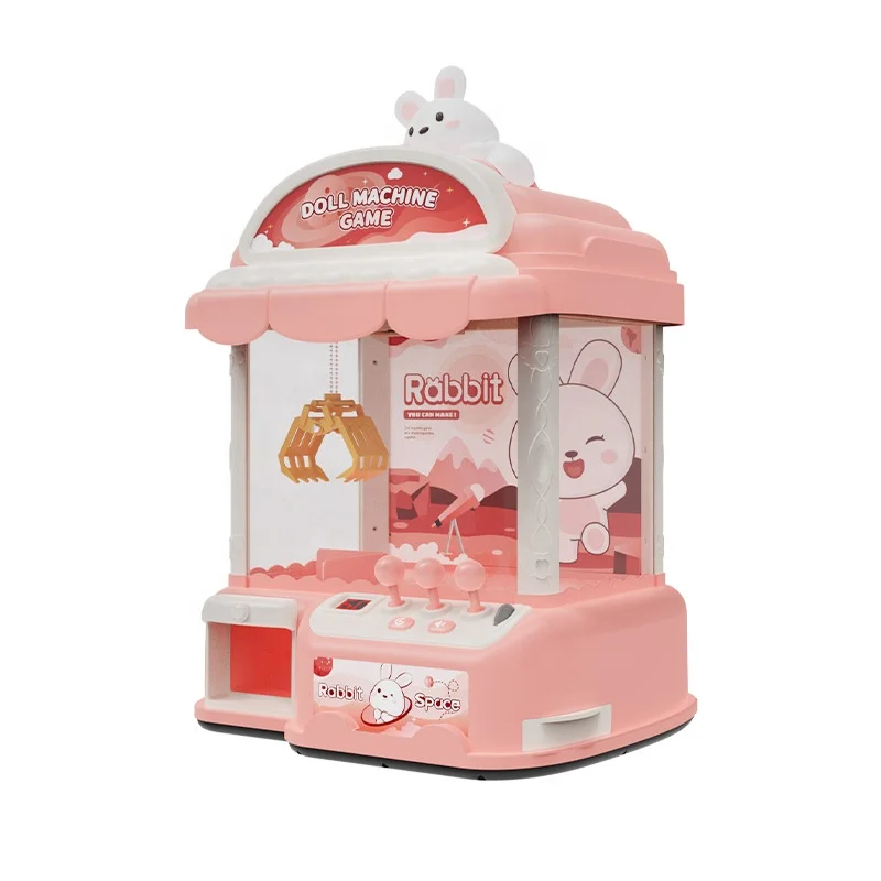 

STLF Custom New Upgraded 3-hand Pole Electric Clawing Doll Machine Children Home Coin Grasp Doll Machine Toy Samtoy Indoor Toy