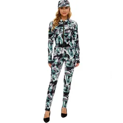 Women Camouflage Military Solider Costumes Adult Army Combat Uniform Militar Tactical Clothing Suit Cosplay Halloween Costume