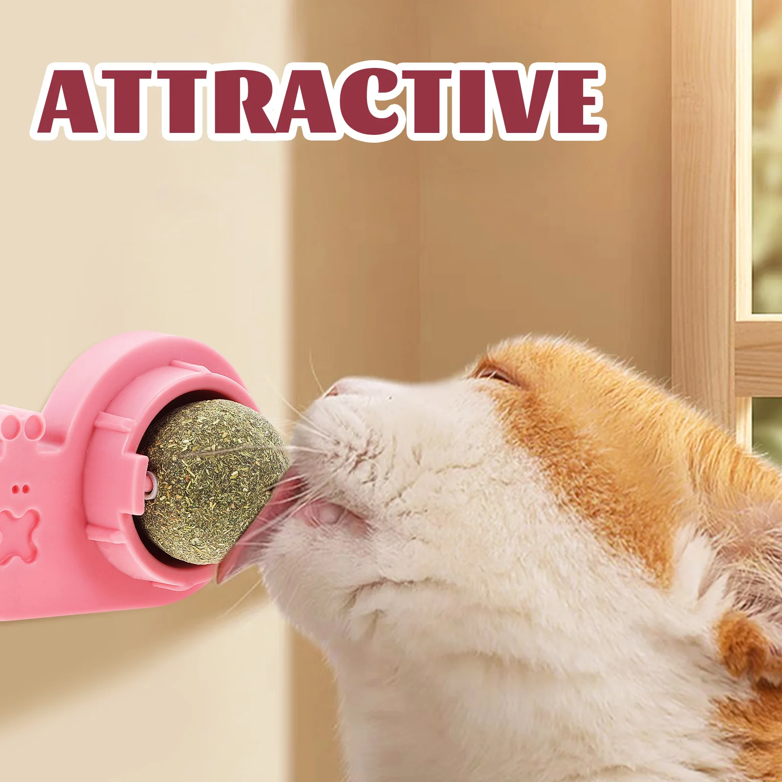 

Cat Snacks Chewing Toy Catnip Rotating Ball Pet for Indoor Cats Pp Balls Small