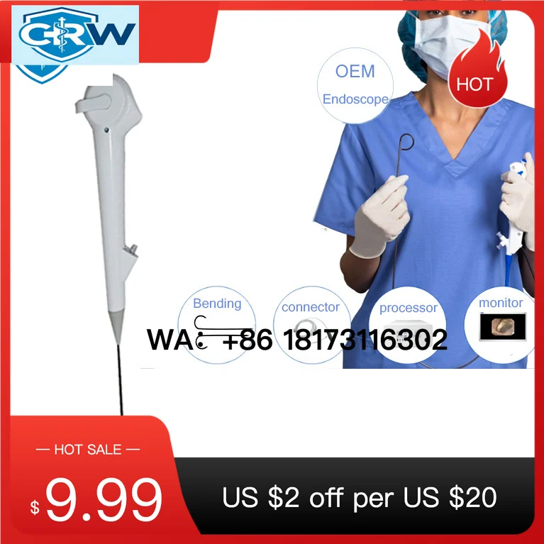 CRW  Cystoscope Chip Tip 275 Bending Disposable Ureteroscope Urology   6.3FR 7.5 FR Animals Omnivision 6946 Sensor USB