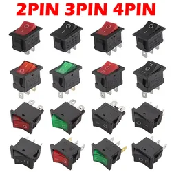 10/30/100Pcs KCD1 Snap-in Boat Rocker Switch Toggle Power SPST ON-OFF 2/3/4 Pin AC 250V 6A 125V 10A 2Pin Position Snap Switch