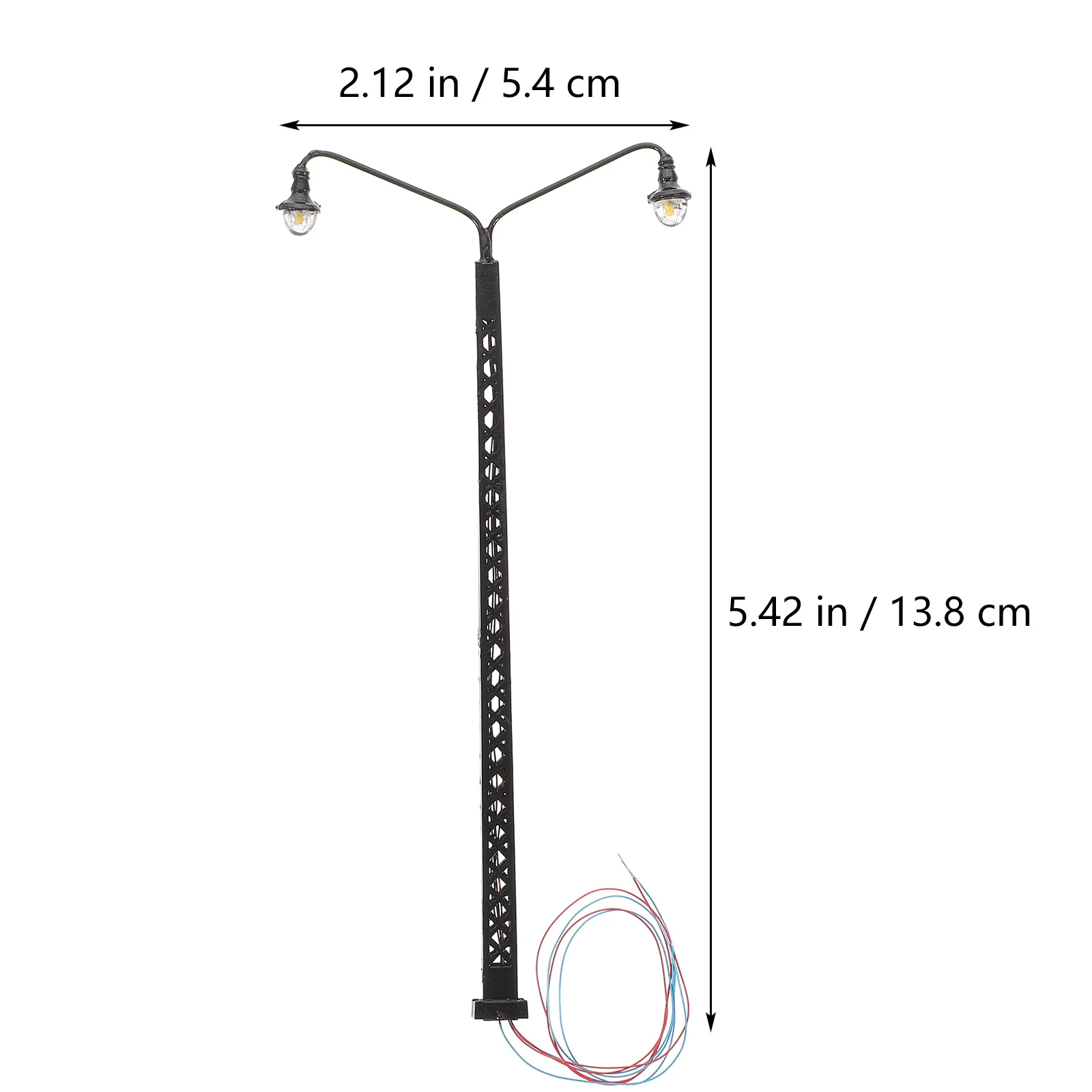 2 luci paesaggistiche modello treno da giardino giocattolo in acciaio inossidabile più lampada in miniatura ferroviaria in ABS