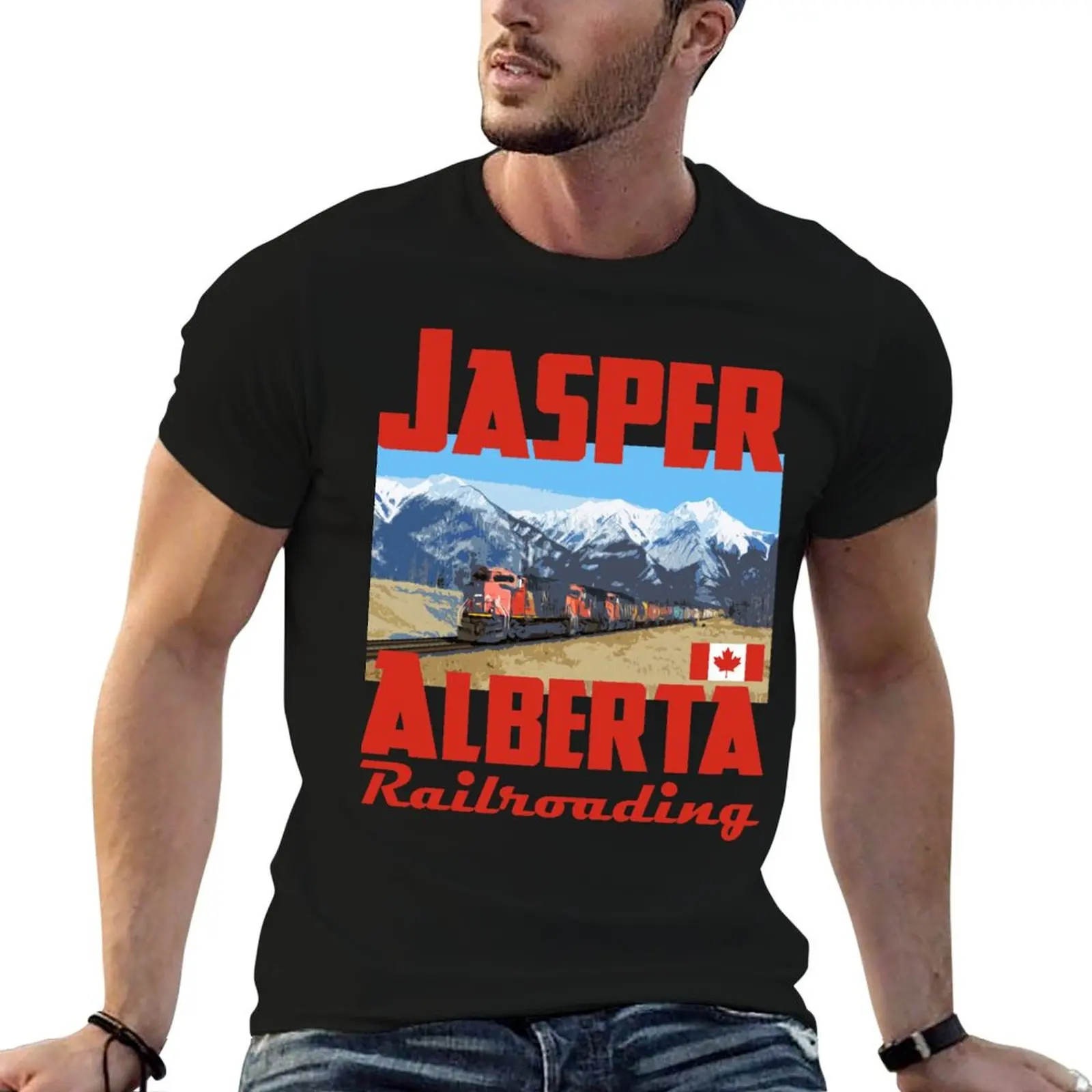 Jasper Alberta Railroading T-Shirt customs new edition baggy shirts customs design your own mens fashion