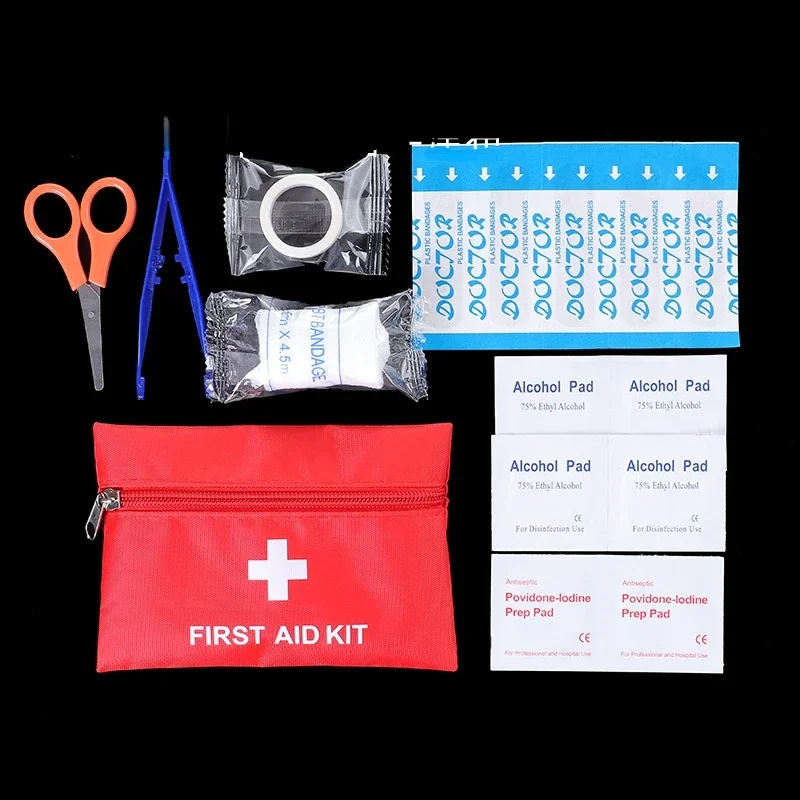 

Empty New Outdoor Sports Camping Pill Bag Home Mini Medical Emergency Survival First Aid Kit 16x11cm