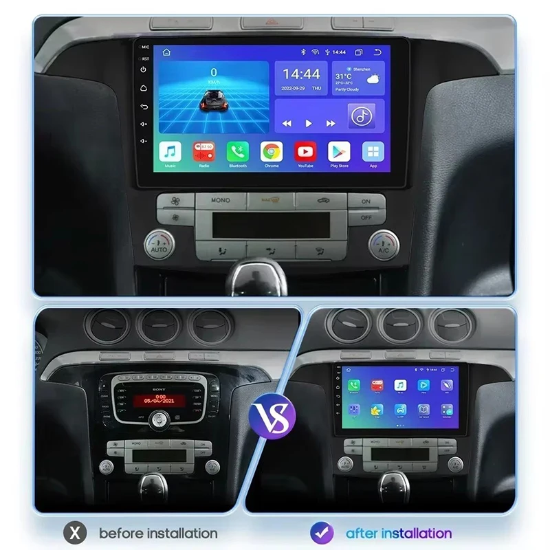 8-core DSP car multimedia player for Ford S Max S-MAX 2007-2015 Carplay 4G automatic radio RDS GPS BT 4G-LTE intelligent system