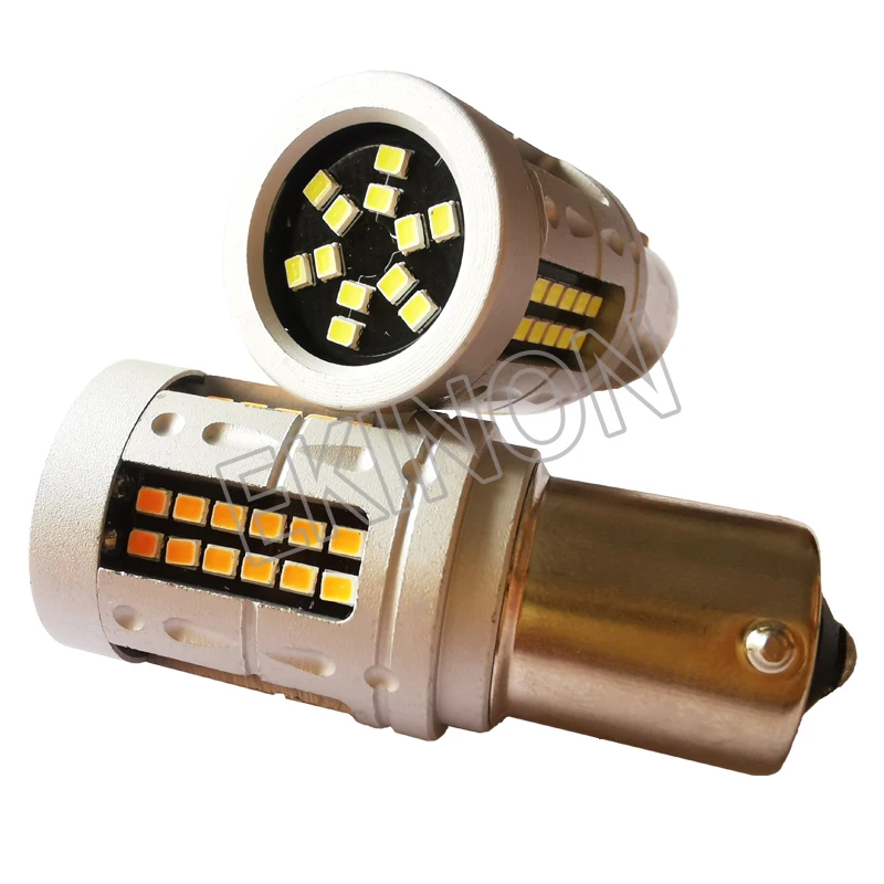 T25 3156 T20 7440 S25 1156 BA15S BAU15S Anti Flicker Car LED Turn Signal Light Bulb Auto DRL Brake Reverse Lamp 72SMD DC9V-80V