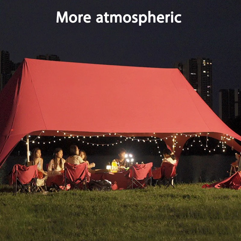 

Large Cloud-Top Canopy Tent Waterproof UV-Resistant Outdoor Camping Sunshade Rainproof Shelter for Picnic Trip Campground Cover
