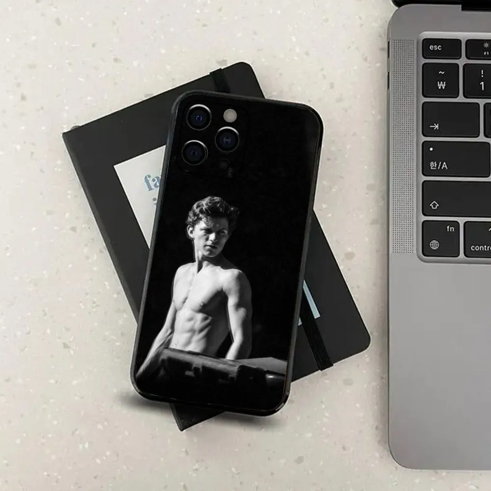 T-Tom H-Holland Actor Phone Case For Apple iPhone 15,14,13,12,11,Pro,X,XS,Max,XR,Plus,Mini Soft Black Cover