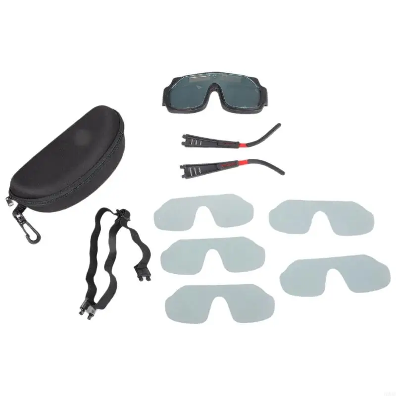 pu-溶接ゴーグル保護メガネ強い光と火花に対する建設現場のための快適な着用ゴーグル-896c