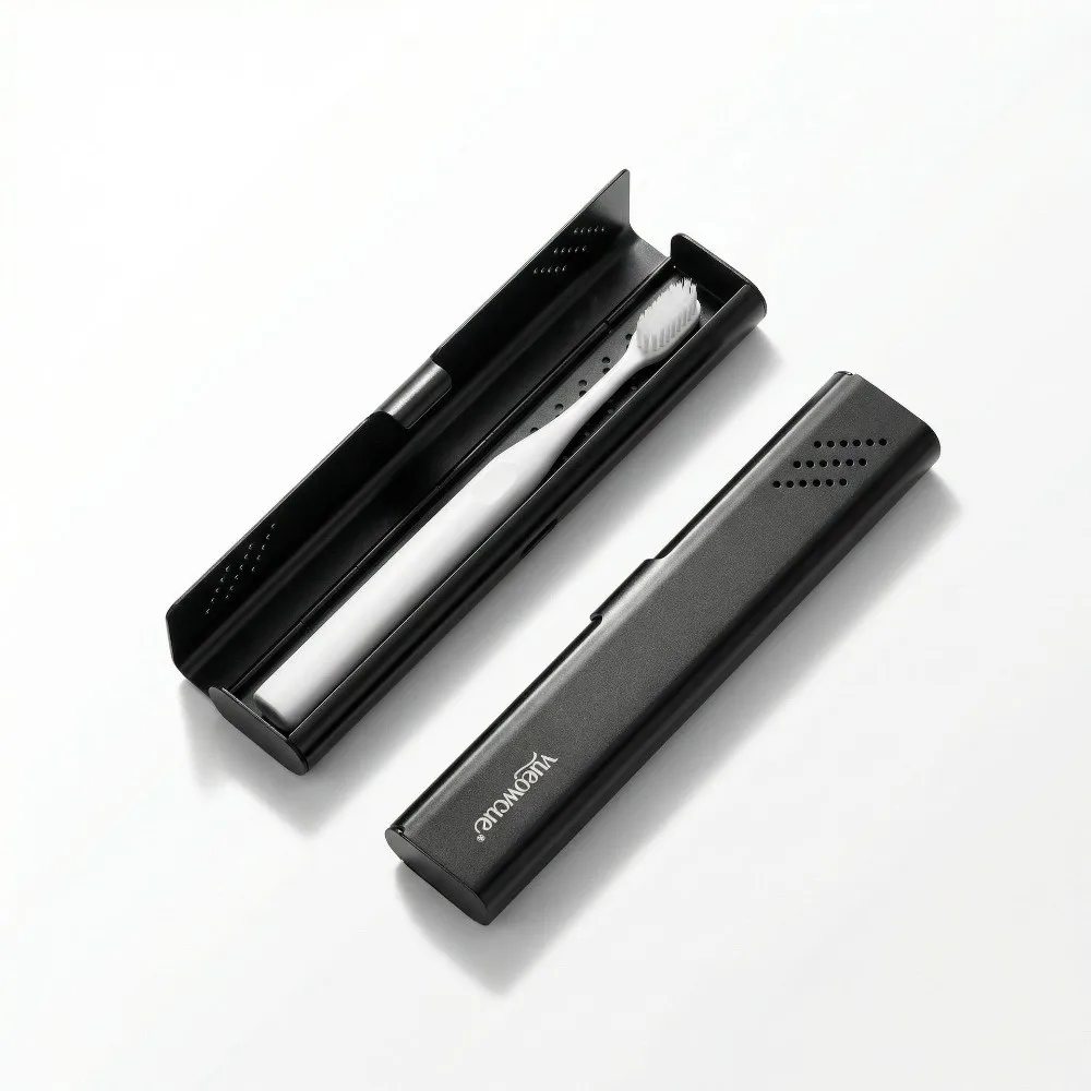 Aluminum Material Aluminum Toothbrush Case Empty Design Portable Size Toothbrush Box Container Compact Container