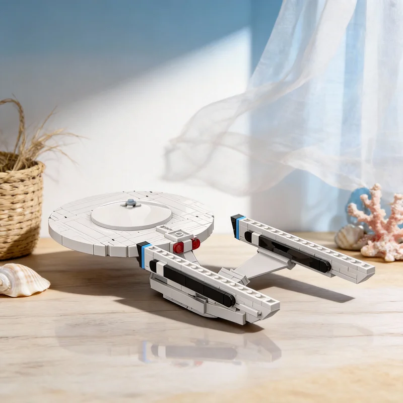 283 piezas MOC Star Trek Constitution Class TMP, modelo espacial de bloques de construcción, decoración para sala de estar, decoración del hogar para adultos, regalo de Navidad