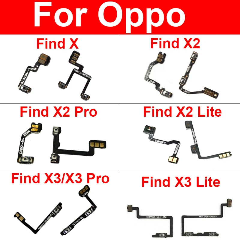 

For OPPO Find X2 X3 Pro X2 X3 Lite Power Volume Flex Cable Side Button Flex Ribbon Replacement Parts