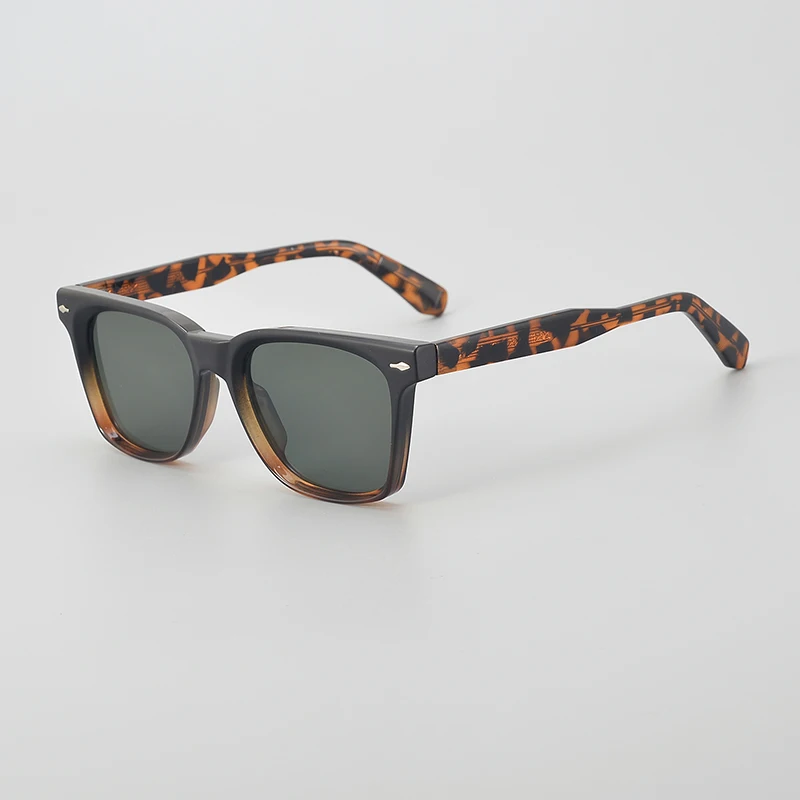 

Fashion art square polarized sunglasses UV400 personality trend sunscreen driving glasses retro niche full frame colored glasses