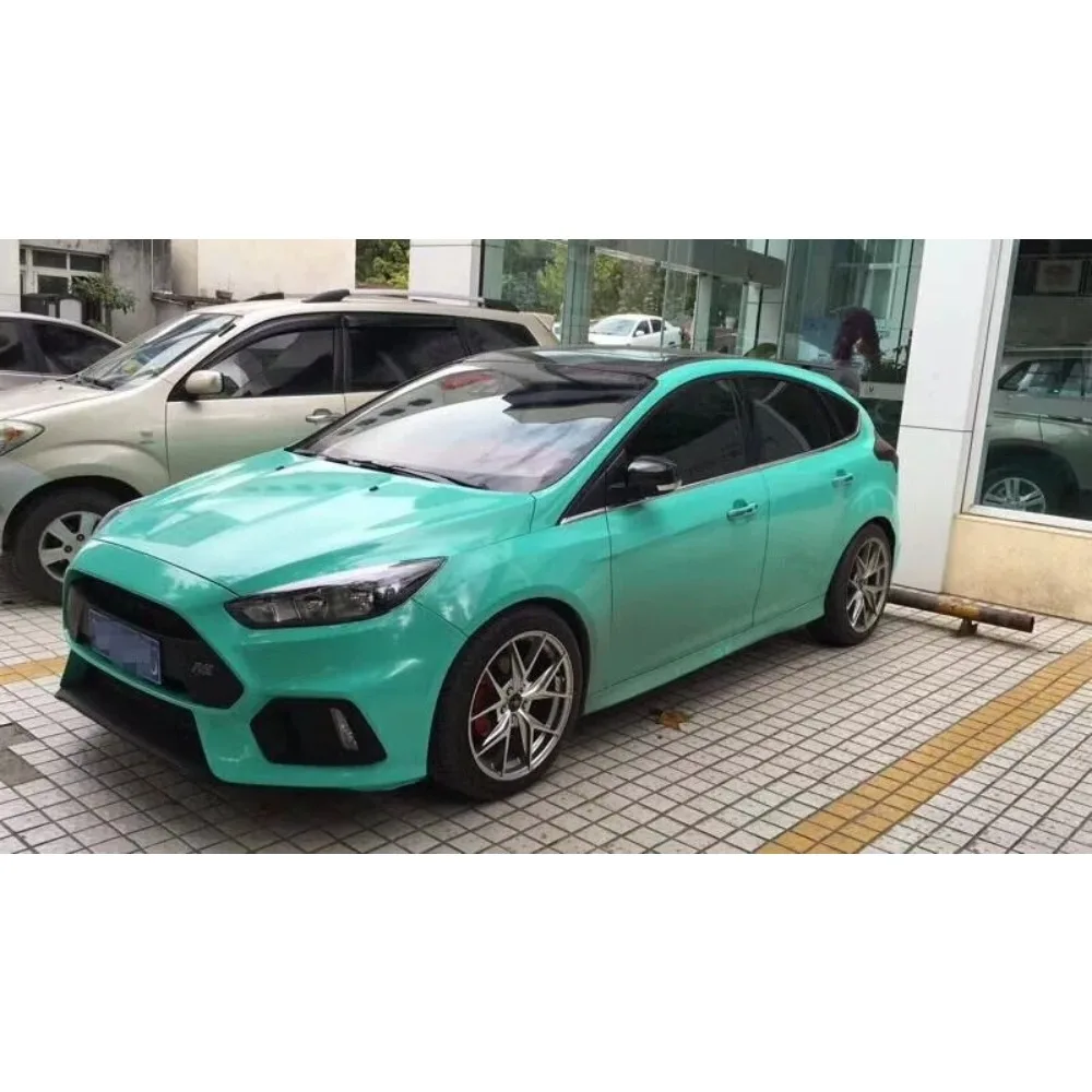 Car Body Kit for Ford Focus 2015-2017 Modified RS sports Style Unpainted Front Rear Bumper Carbon Fiber Spoiler Side Skirt Trim