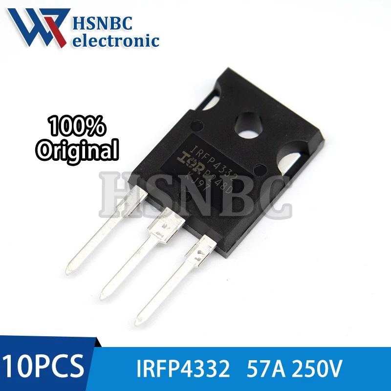 

10PCS IRFP4332 IRFP4332PBF TO-247 57A 250V N-channel Power MOSFET Transistor 100% New Original