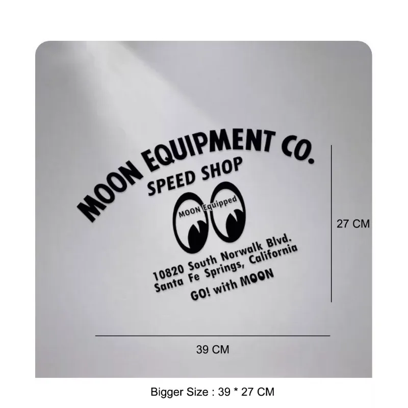 Reflective Car Stickers Moon Motor Decals Decorate Logo Stickers Racing Pegatinas Waterproof for Car Motor Helmat