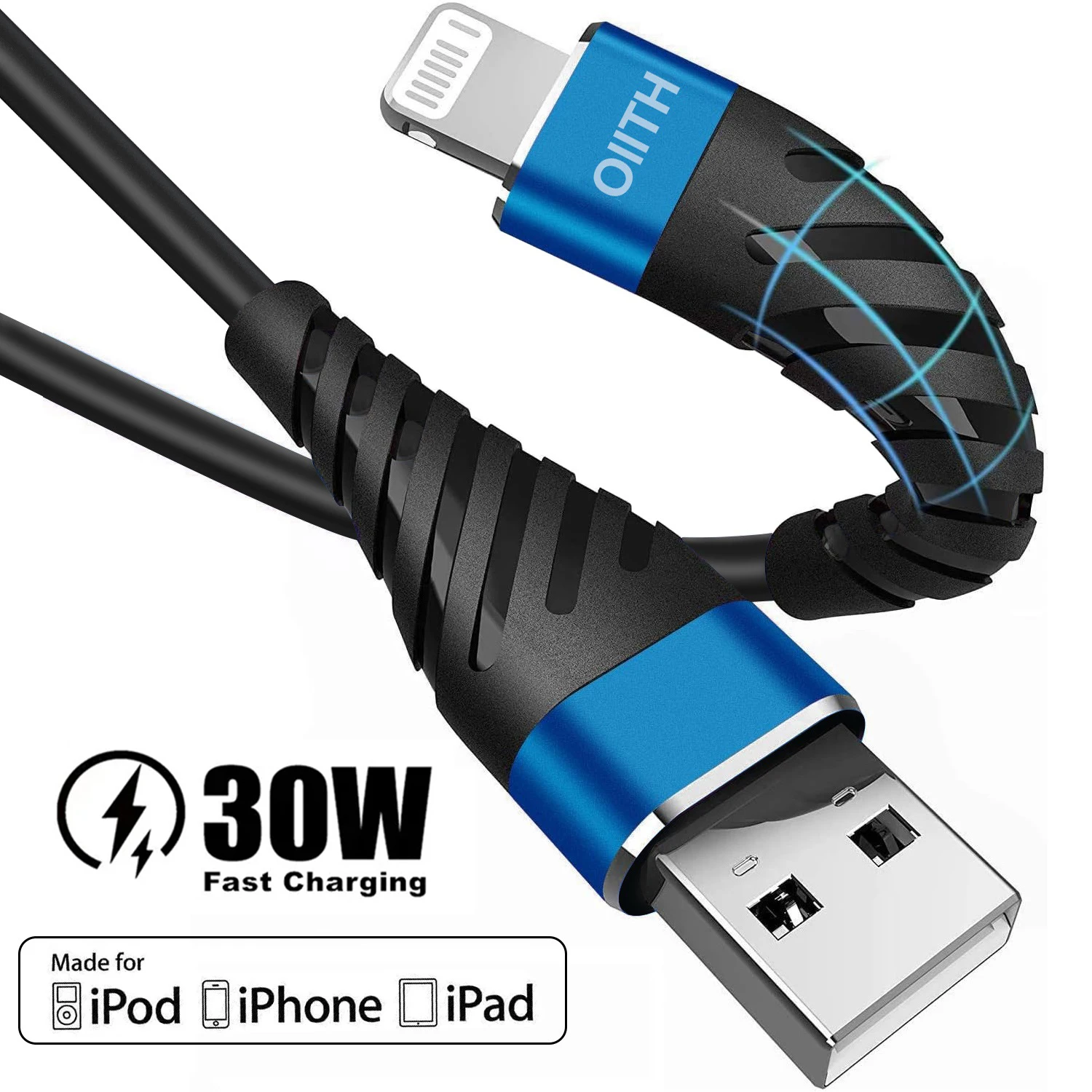 2.4A Fast Charging USB Cable For iPhone 11 12 13 Pro X XS Max 6 7 8 Plus SE iPad Cord Mobile Phone Charger Data Wire 2m 6FT