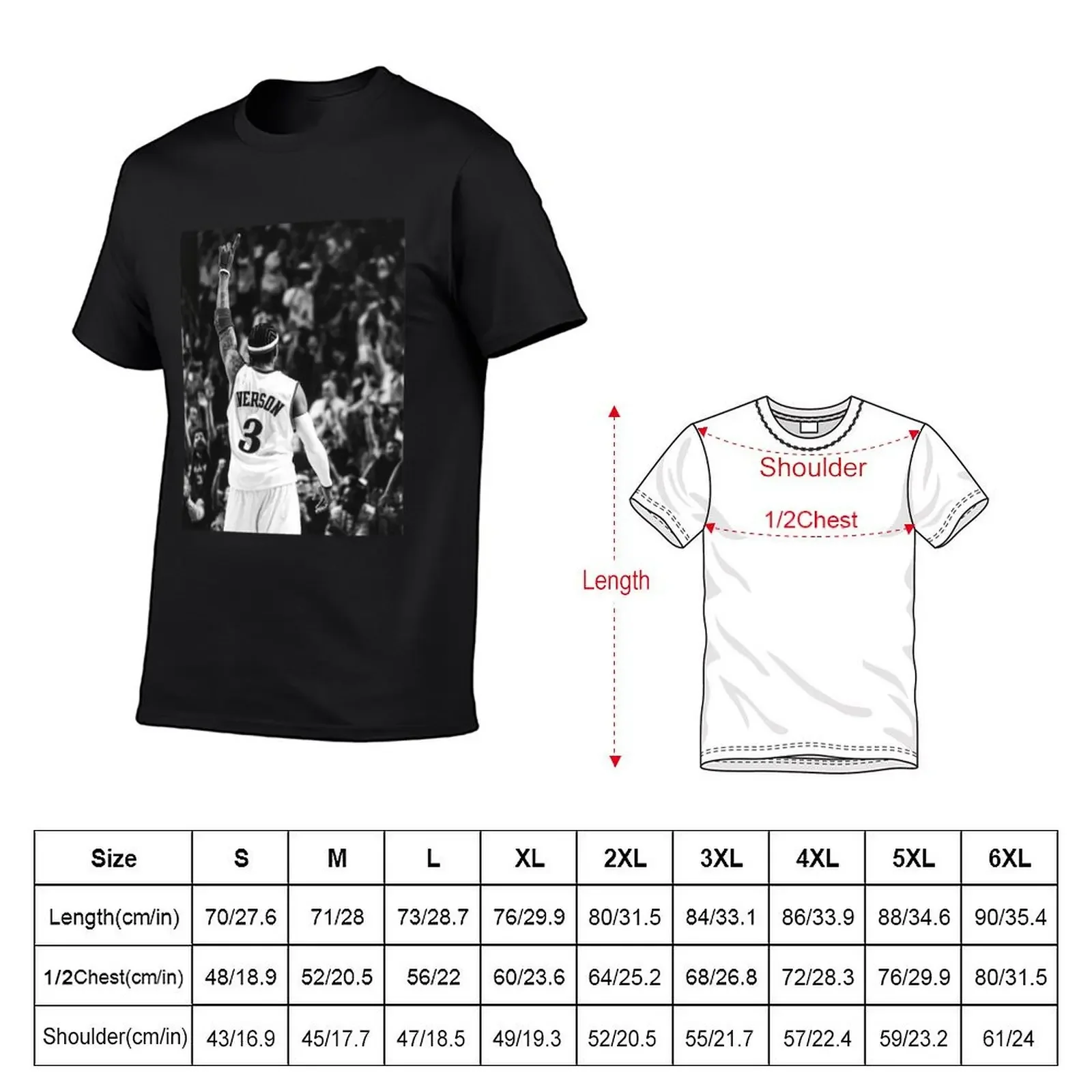 Iverson T-Shirt plus size tops anime figures rapper graphic tees plus size men clothing