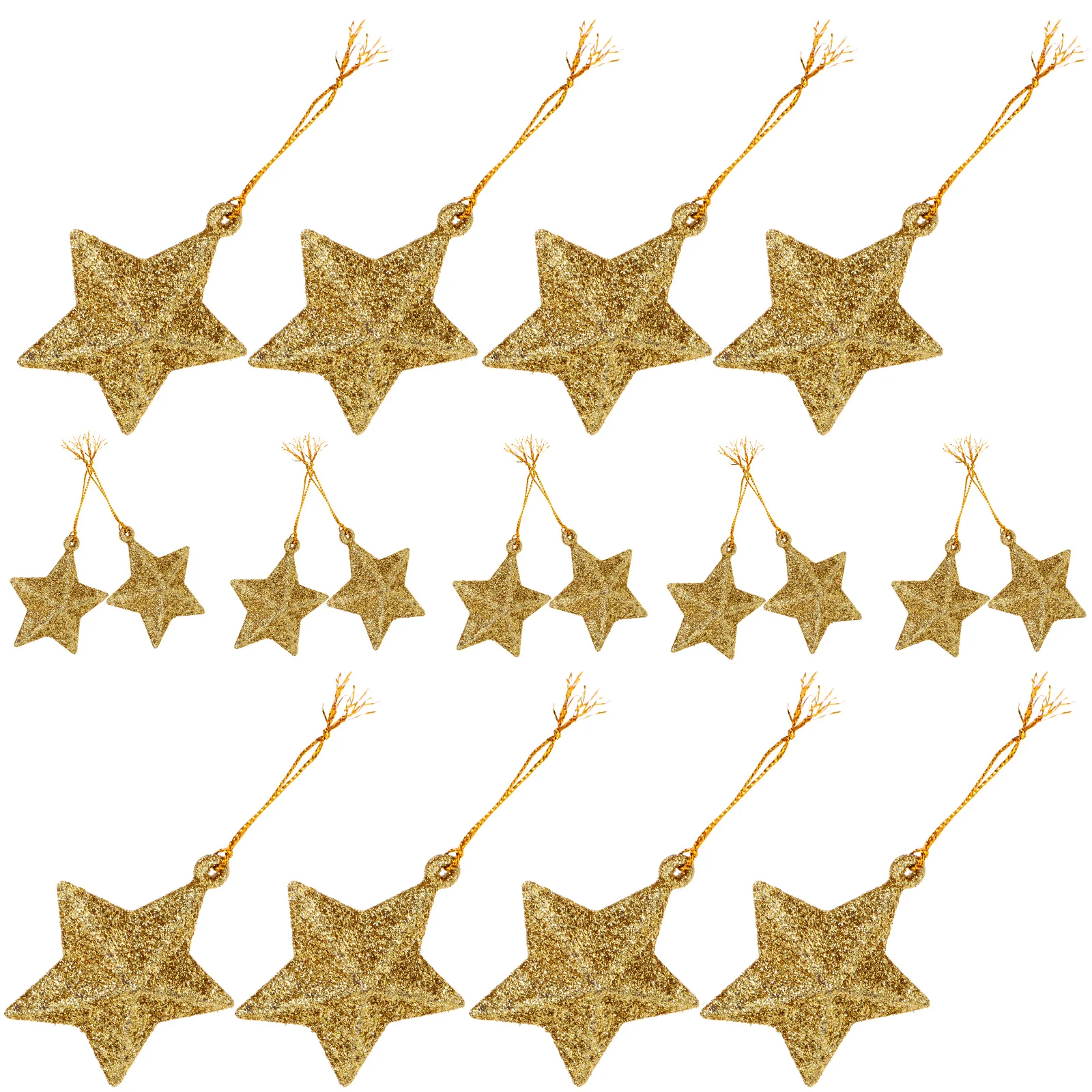 

24 Pcs Pentagram Christmas Tree Delicate Xmas Decors Design Pendants Halloween Gifts Party Props Pvc Staff