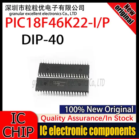 1PCS 100% New Original PIC18F46K22-I/P DIP40 PIC18F46K22 PIC18F46K22 I P In Stock IC Chip Chipset