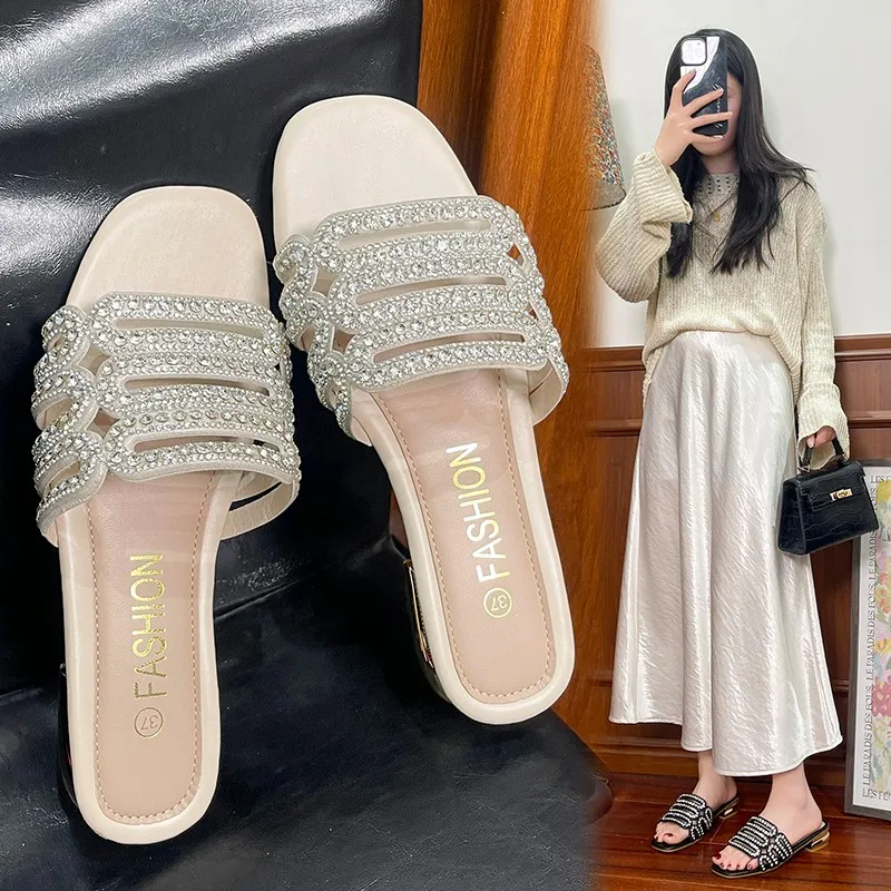 

Plus-size Sandals Semi-drag Women's Summer 2026 New Outward-wearing Sandals and Slippers