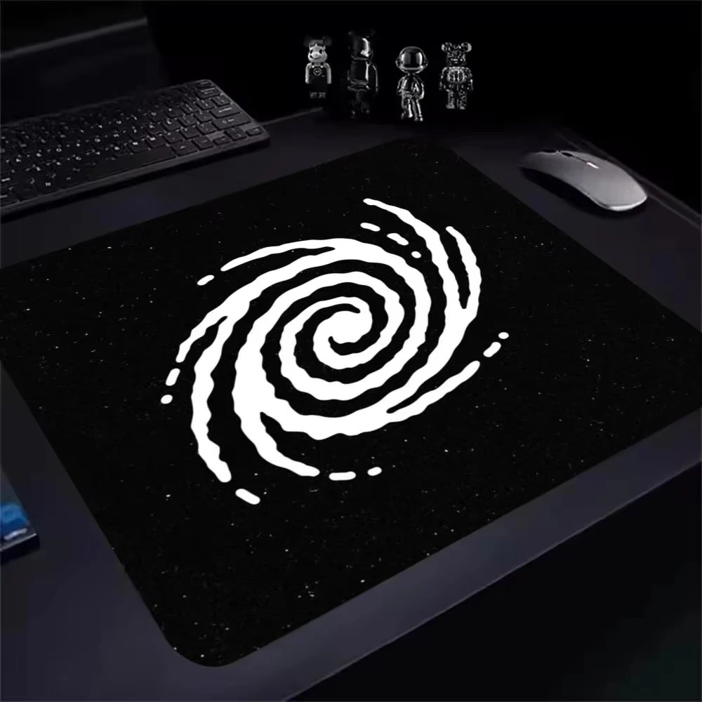 Swirling Black Hole YUME Tempered Glass Gaming Mouse Pad Frosted Surface For FPS Gaming Office Desktop Custom Mat Accessories