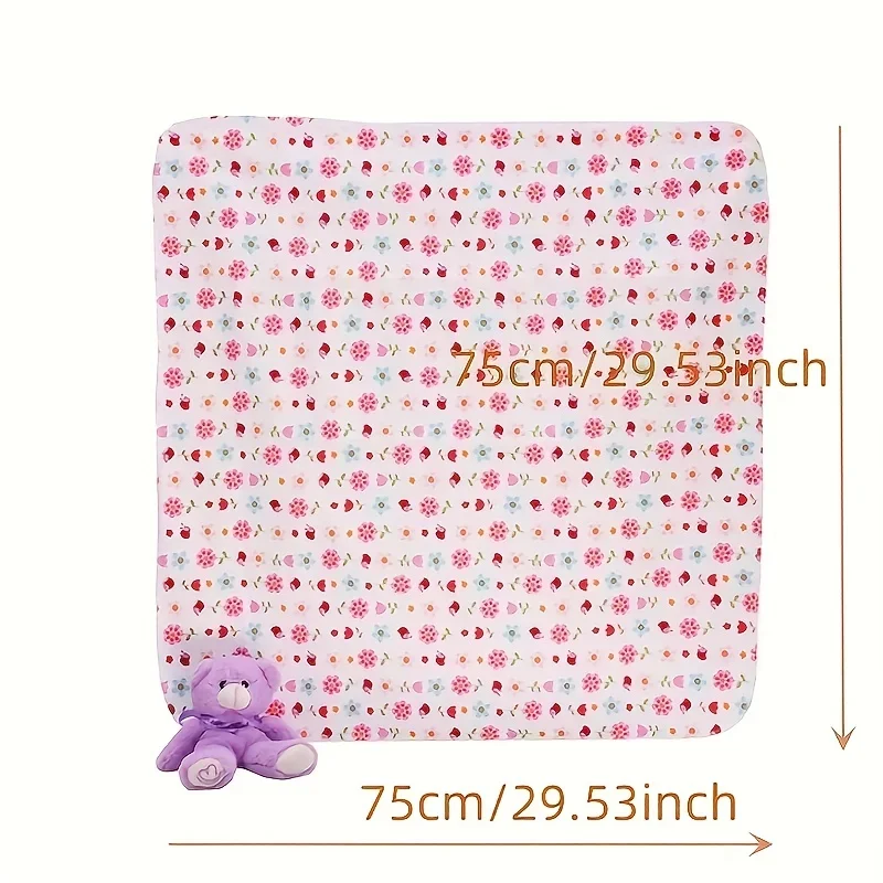 4pcs/pack 100% Cotton Receiving Baby Blanket Newborn 76x76cm Baby Bedsheet Supersoft Flannel Diapers New Born Blanket Swaddle