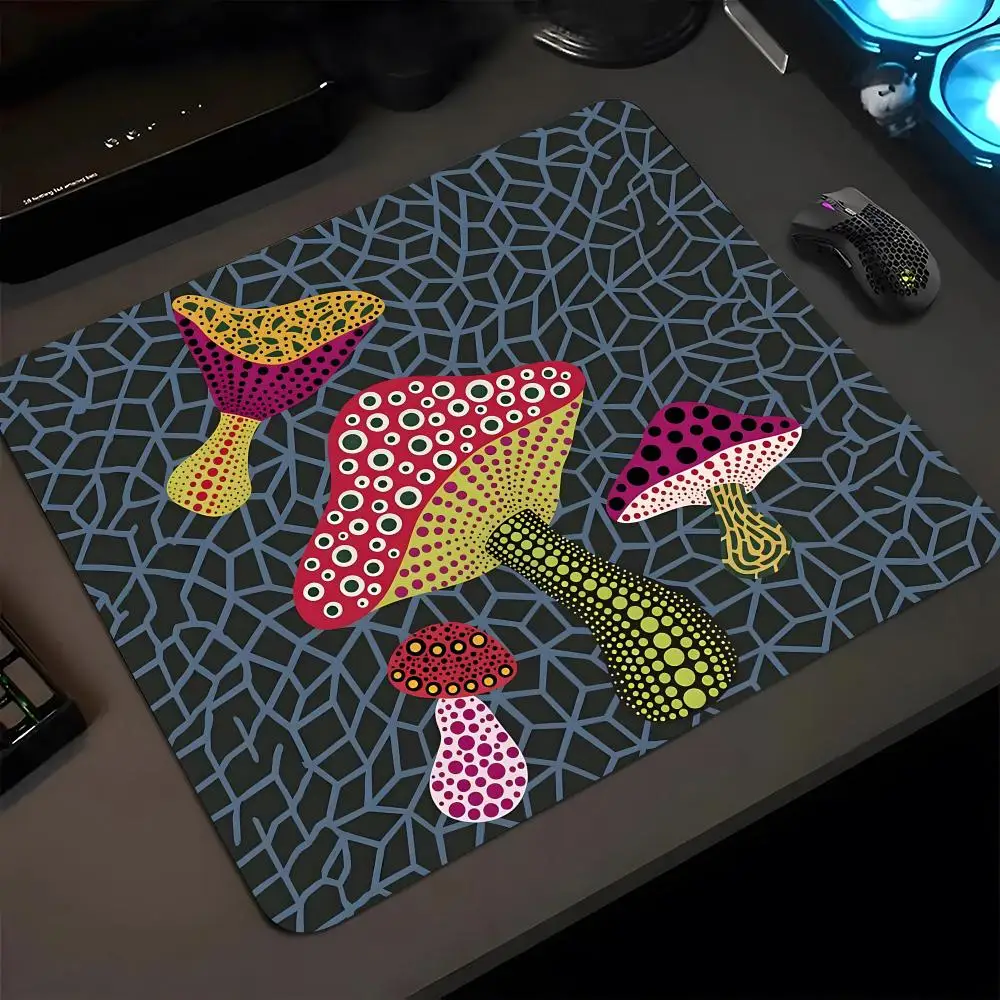 Yayoi Kusama Mouse Pad 18x22cm Small Rug  Keyboardpad Lock Edge Deskpad kawaii  Desktop Protection Mats